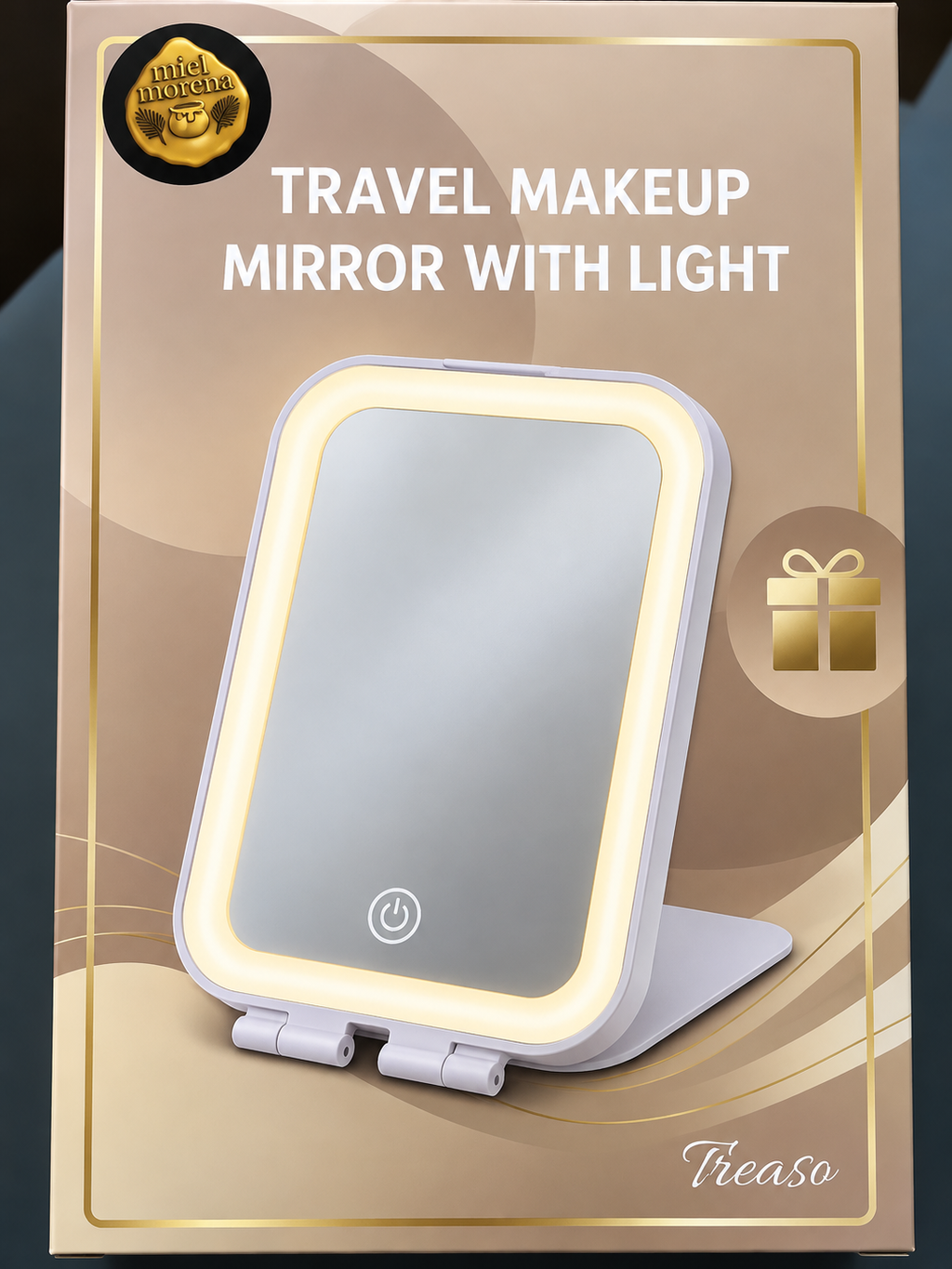Miel Morena Travel Mirror with Lights
